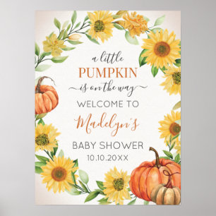 Sunflowers & Pumpkin Welcome Sign