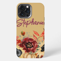 Sunflowers Pumpkins Burgundy Fall Floral Name