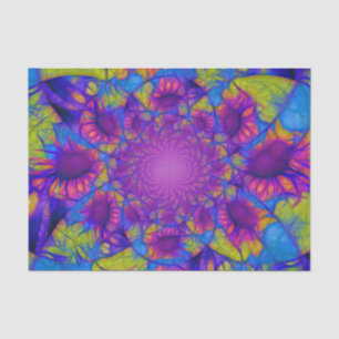 Sunflowers Purple Blue Yellow Abstract Decoupage Tissue Paper
