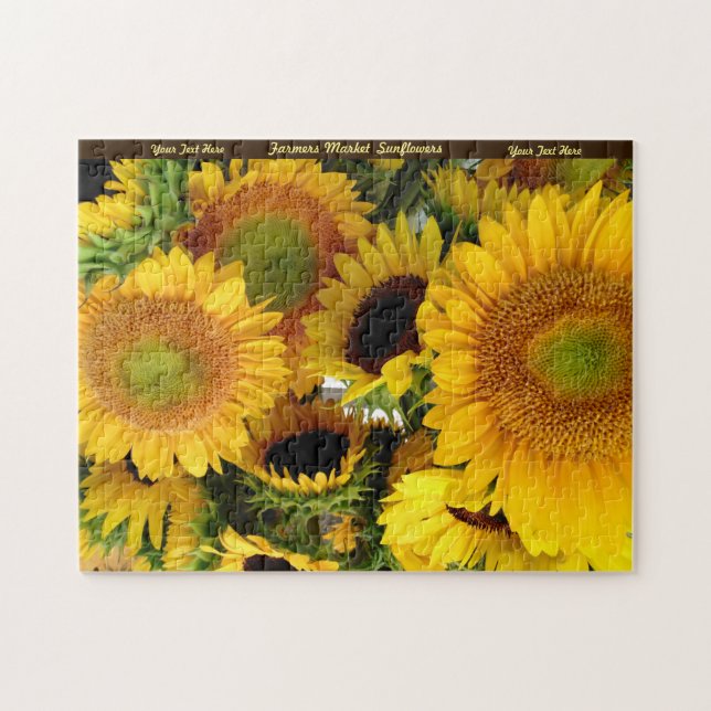Sunflowers Puzzle Personalize Gift For Grandma (Horizontal)