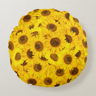 Sunflowers Round Pillow