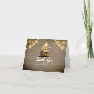 Sunflowers Rustic Country Fall Wedding Thank You