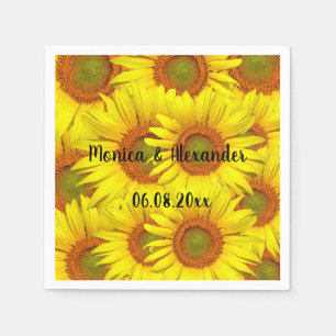 Sunflowers Rustic Country Floral Summer Yellow Na Napkin