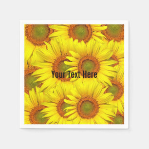 Sunflowers Rustic Country Floral Summer Yellow  Napkin