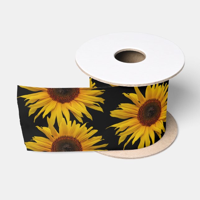 Sunflowers Satin Ribbon (Spool)