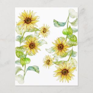 Sunflowers scrapbook background paper