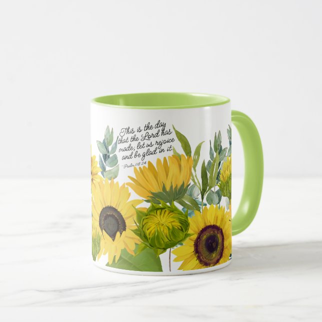 Sunflowers & Scripture Mug (Front Right)