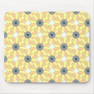 Sunflowers seamless floral pattern mouse pad
