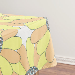 Sunflowers seamless floral pattern tablecloth