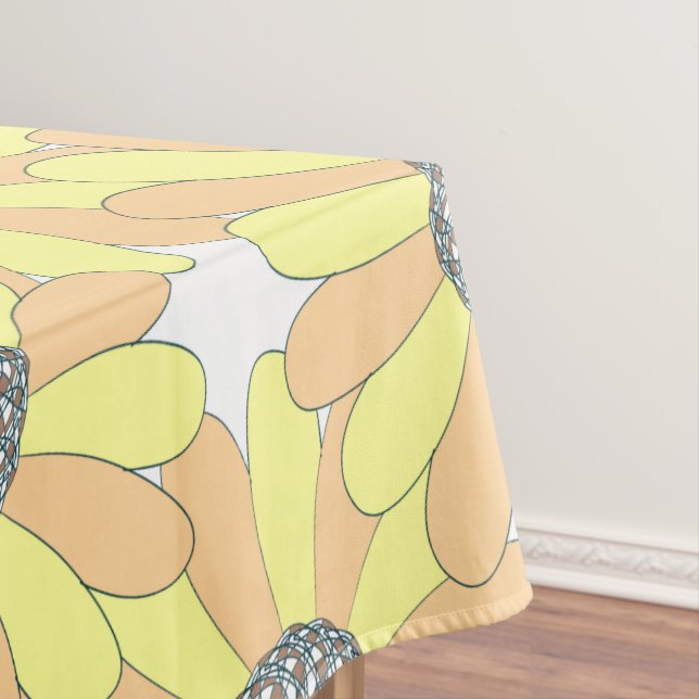Sunflowers seamless floral pattern tablecloth (In Situ)