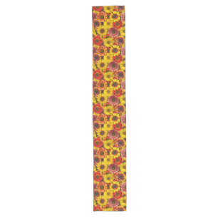 Sunflowers Seamless Pattern Long Table Runner