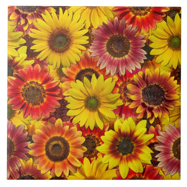 Sunflowers Seamless Pattern Tile (Front)