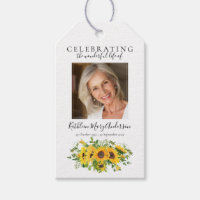Sunflowers Seed Packet Memorial Funeral Favour Tag