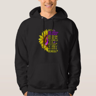 Sunflowers Shes A Fibromyalgia Warrior Awareness Hoodie