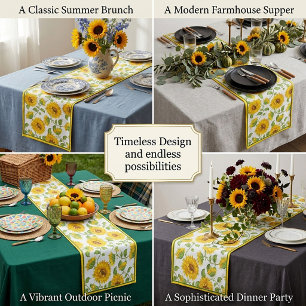 Sunflowers Short Table Runner