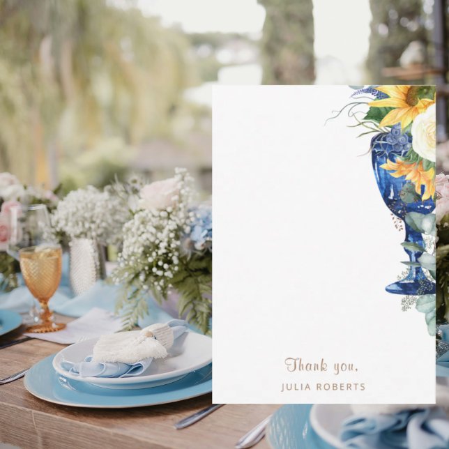  Sunflowers Shower Blank Thank You  Card (Creator Uploaded)