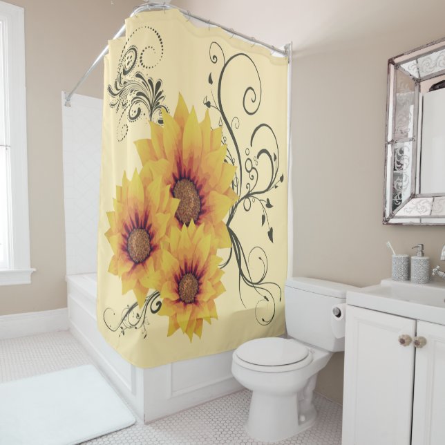 Sunflowers  shower curtain (In Situ)