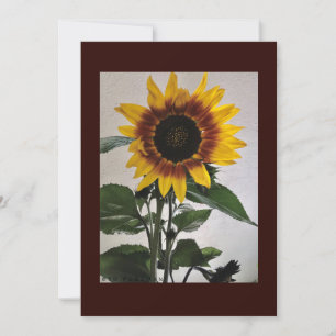 Sunflowers simple note card for handwritten