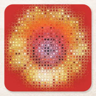 SUNFLOWERS SQUARE PAPER COASTER