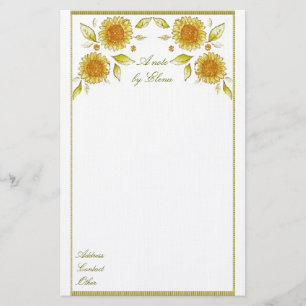 Sunflowers Stationery