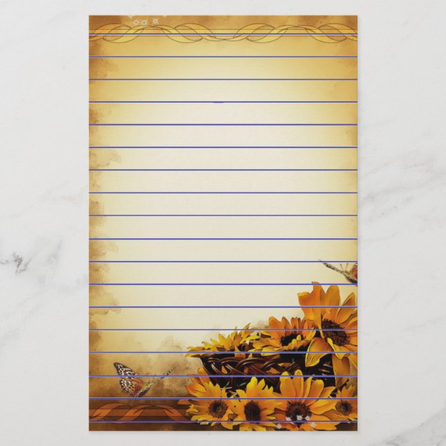 Sunflowers Stationery (Front)