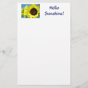 SUNFLOWERS Stationery Hello Sunshine! Flowers