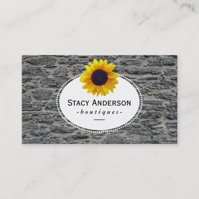 Sunflowers | Stone Business Card (Front)