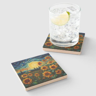 Sunflowers Stone Coaster