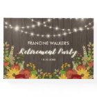 Sunflowers & String Lights Rustic Retirement Party