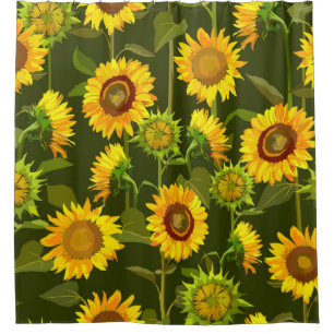 Sunflowers summer seamless pattern