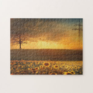 Sunflowers Sunset Puzzle cadeau