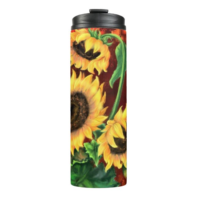 Sunflowers Thermal Tumbler (Front)
