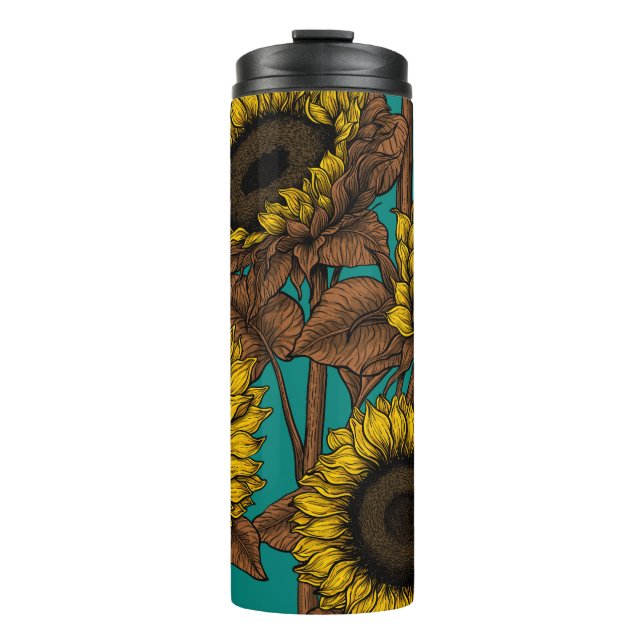 Sunflowers Thermal Tumbler (Front)