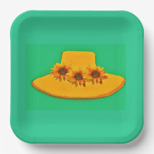 Sunflowers Three Paper Plate