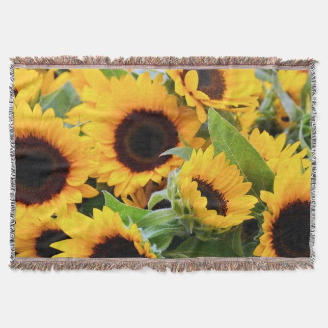 Sunflowers Throw Blanket (Front)