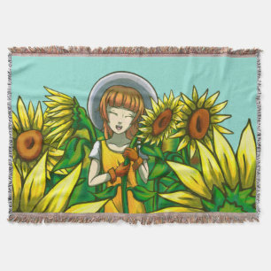 Sunflowers Throw Blanket