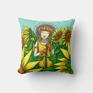 Sunflowers Throw Pillow