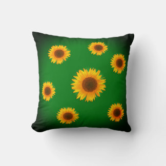 Sunflowers throw pillow