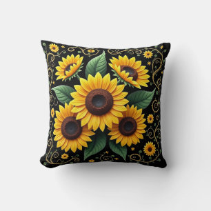 Sunflowers Throw Pillow