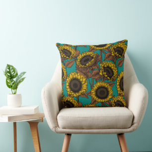 Sunflowers Throw Pillow