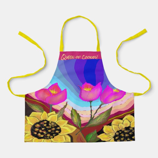 Sunflowers Tulips & Love Thinking of You Apron (Front)