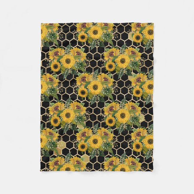 Sunflowers Turn Naturally Toward The Light Fleece Blanket (Front)