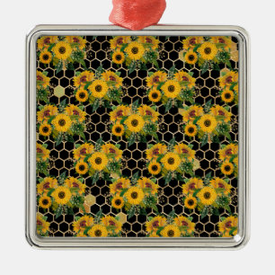 Sunflowers Turn Naturally Toward The Light Metal Ornament