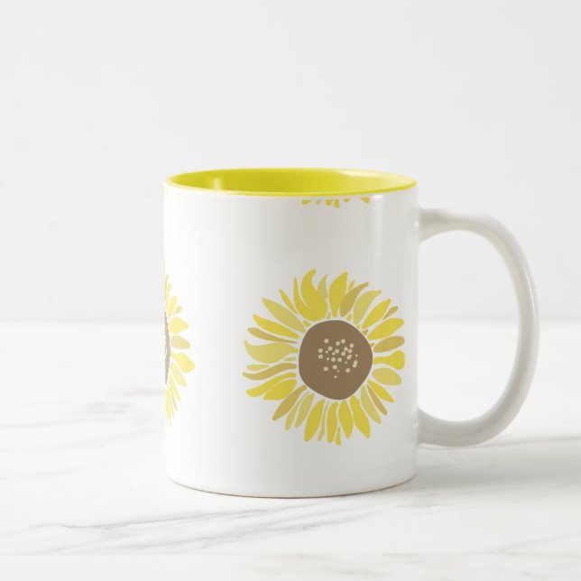 Sunflowers Two-Tone Coffee Mug (Right)