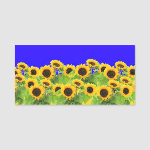 Sunflowers - Ukrainian Flag Peace Freedom Ukraine  Name Tag