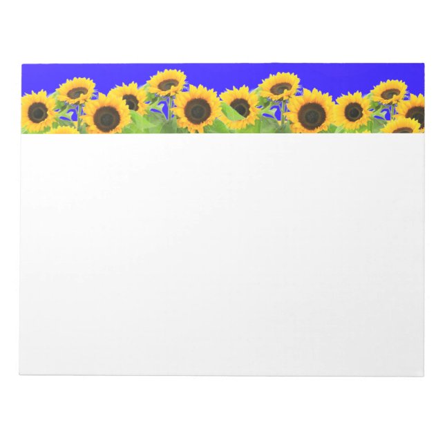 Sunflowers - Ukrainian Flag Peace Freedom Ukraine  Notepad (Front)