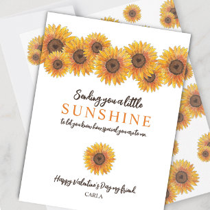 Sunflowers Valentine's Day Holiday Card