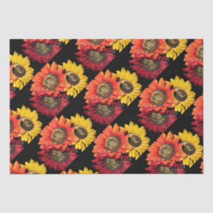  Sunflowers Vibrant Colours, Red, Orange & Yellow Tissue Paper