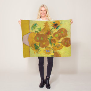 Sunflowers, Vincent van Gogh, 1889 Fleece Blanket