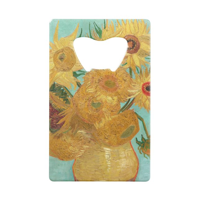 Sunflowers Vincent van Gogh    Credit Card Bottle Opener (Back)